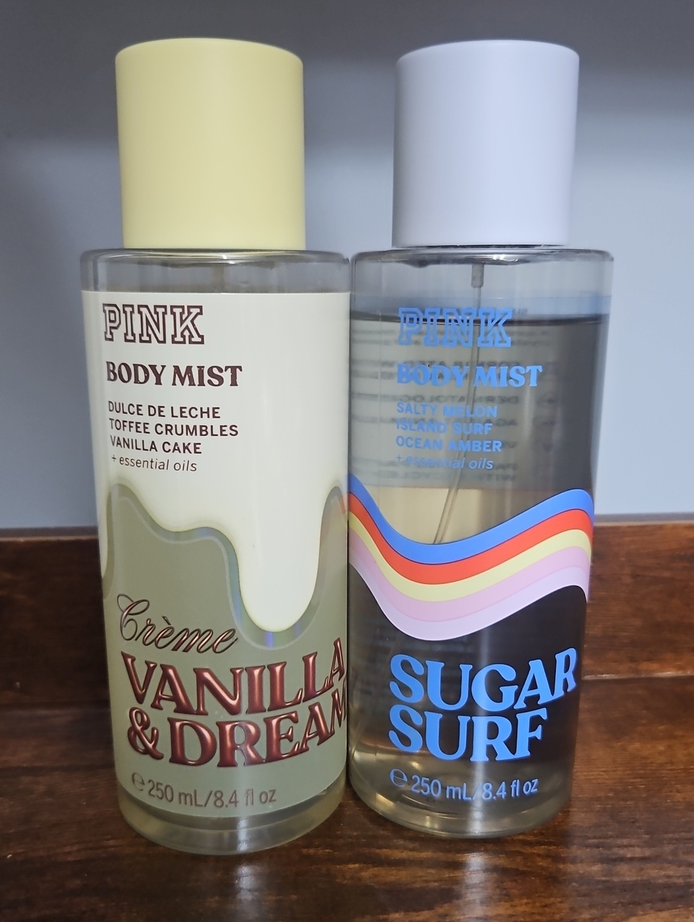 PINK by Victorias Secret SUGAR SURF & VANILLA & DREAMY CREME Body Mist Pre Owned